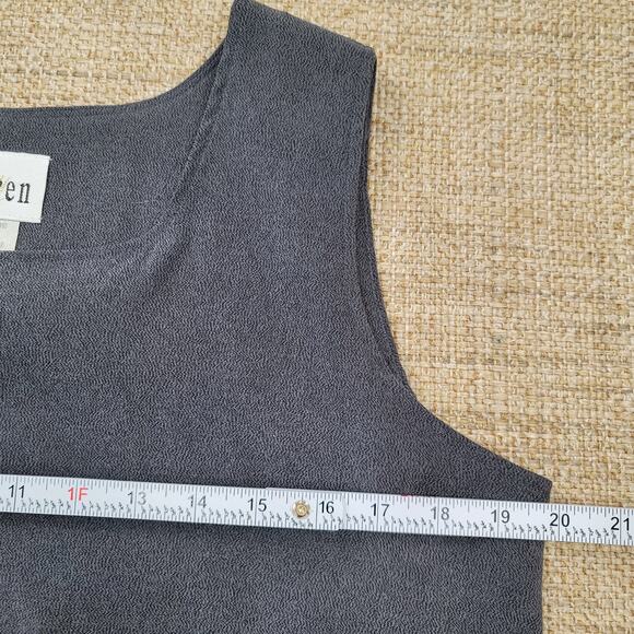 Vintage Jumper Dress with Blazer Jacket Size Medium Gray Minimalist Modest - Picture 9 of 11